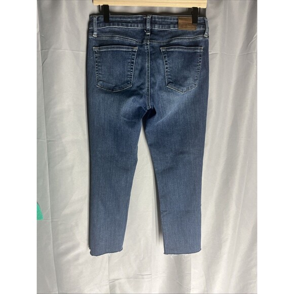 Lucky Brand Lolita Skinny Blue Wash Jeans Raw Hem Womens Size 6/28 - Picture 6 of 7